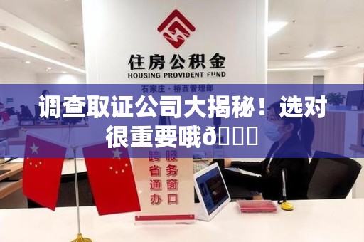 宁都调查取证公司大揭秘！选对很重要哦😎
