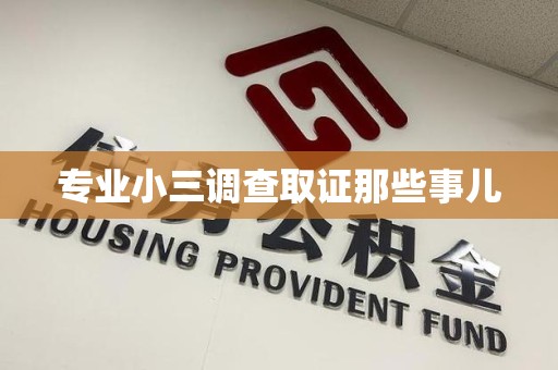 宁都专业小三调查取证那些事儿