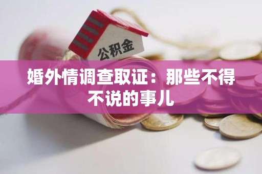 宁都婚外情调查取证：那些不得不说的事儿