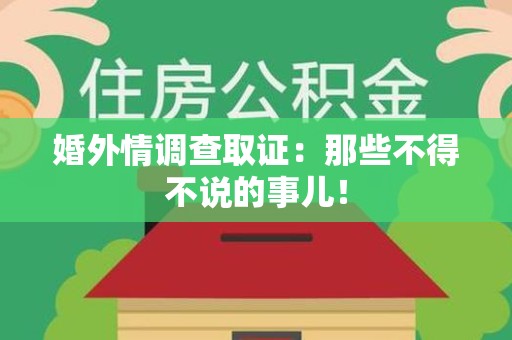 宁都婚外情调查取证：那些不得不说的事儿！