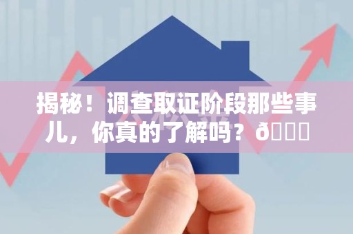 宁都揭秘！调查取证阶段那些事儿，你真的了解吗？😎