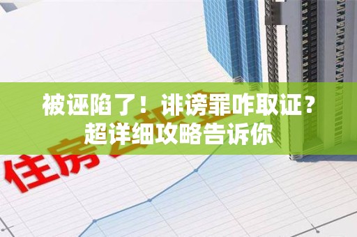 宁都被诬陷了！诽谤罪咋取证？超详细攻略告诉你